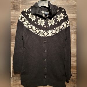 American Living Men’s Aztec Tribal Cardigan Sweater Size L Wool Blend